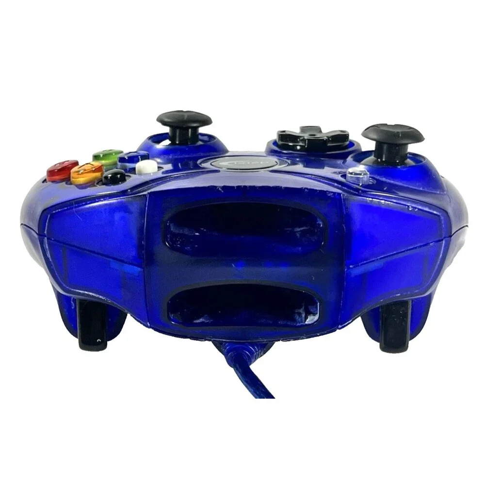 Datel Xbox Vintage Blue Wired Controller Complete with Breakaway Tested